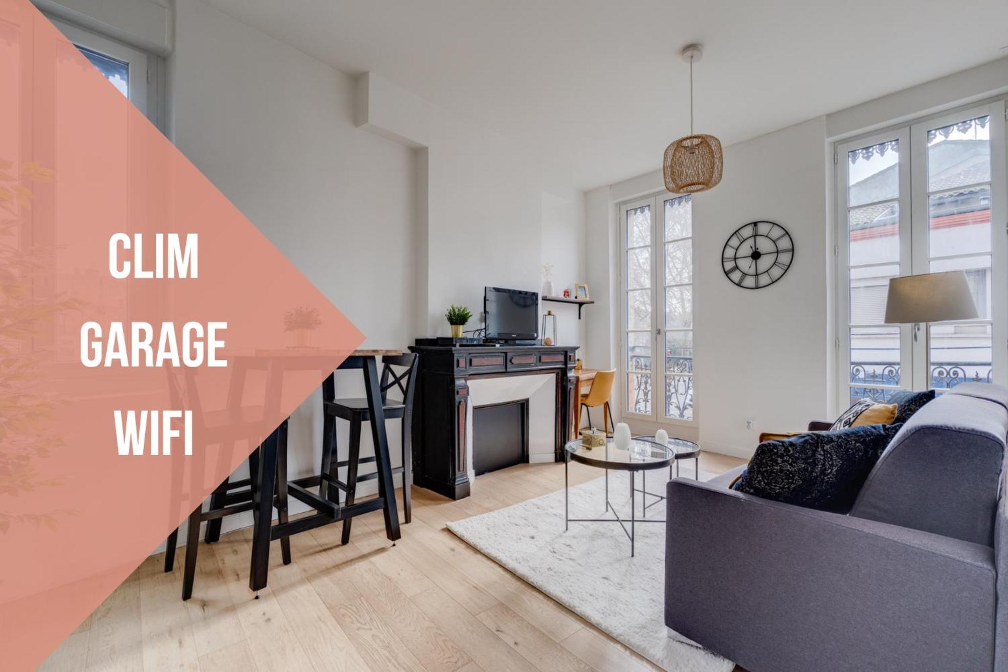 Studio Chic Et Lumineux, Garage, Wifi, Clim Toulouse Kültér fotó